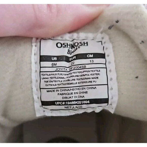 Oshkosh B’Gosh Toddler Girls Sparkly Pink Glitter Lace Up Winter Booties Sz 6 M - Picture 8 of 9